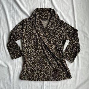 Animal print 3/4 sleeve women’s top